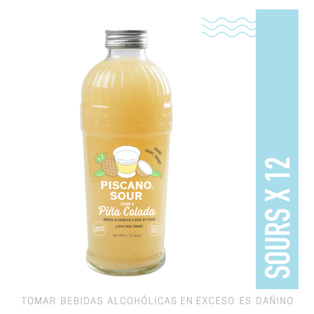 Piscano Sour sabor Piña Colada 700ml x 12un – Piscano