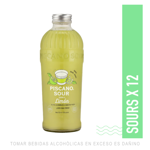 Piscano Sour sabor Limón 700ml x 12un