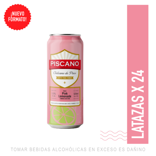 CHILCANO DE PISCO SABOR PINK LEMONADE 500ML x 24UN